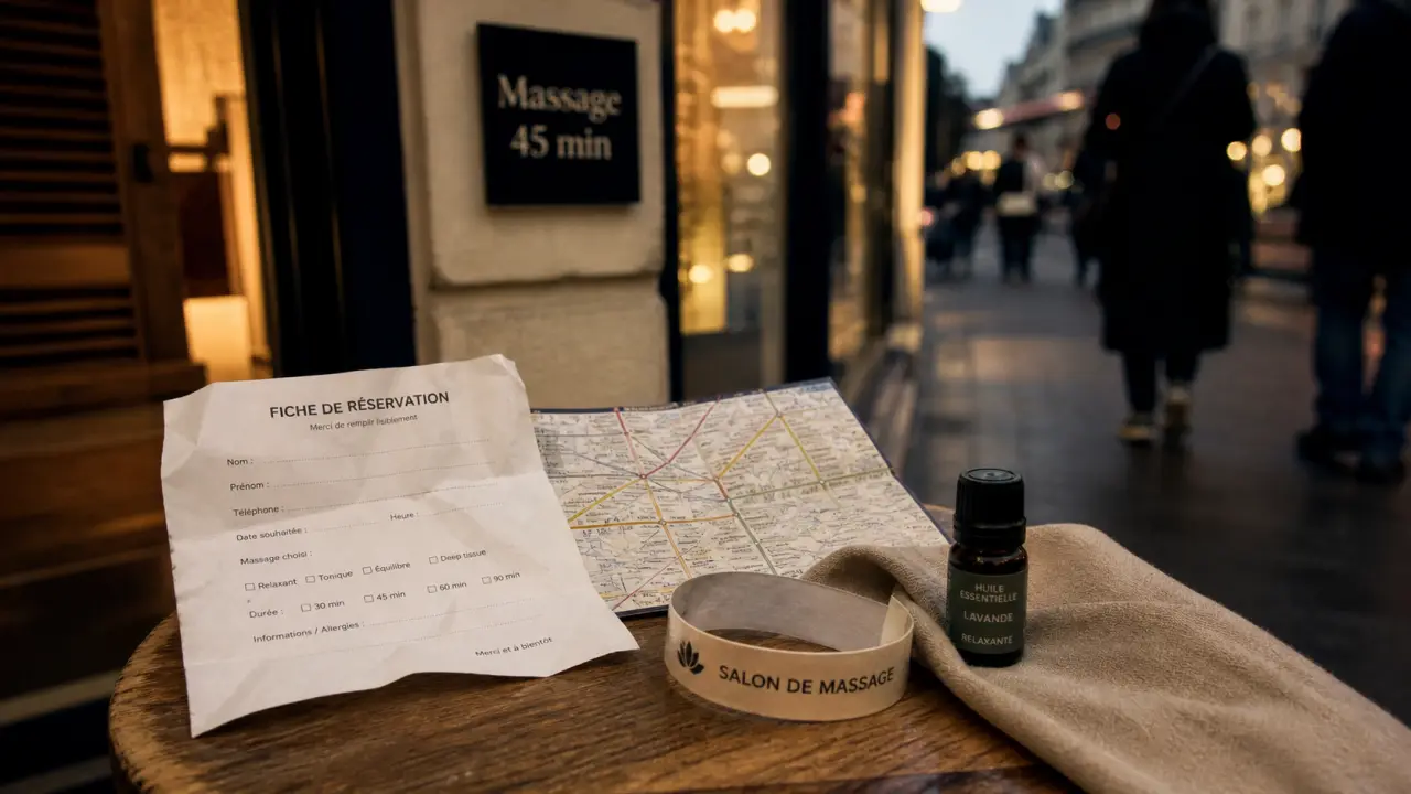 Massage paris 14 denfert-rochereau : table et réservation dans une rue de Paris