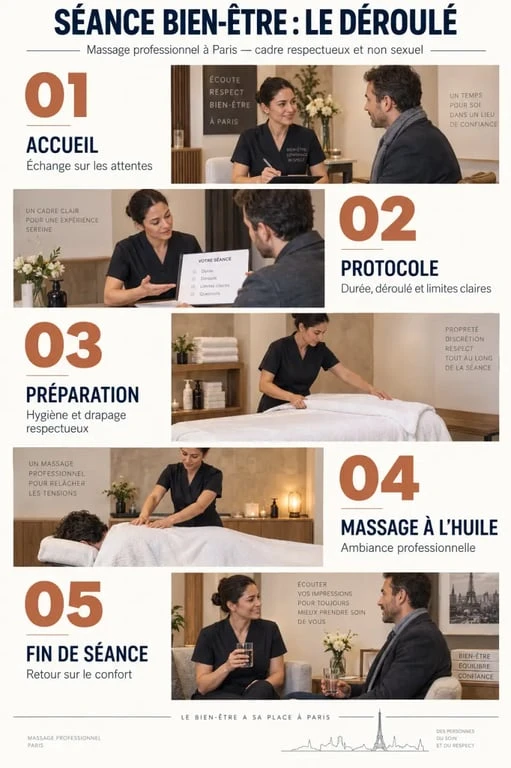 Déroulé d'une séance de best body to body massage in Paris dans un cadre de bien-être professionnel